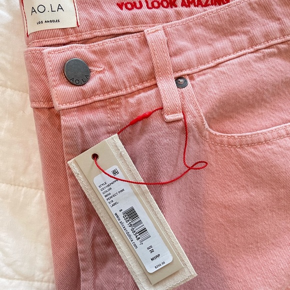 AO.LA by Alice + Olivia Blush Denim Pants Size 32 - Picture 4 of 5